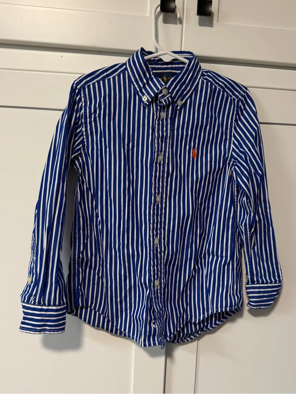 Ralph Lauren Boys' Blue & White Striped Button-Down Shirt
